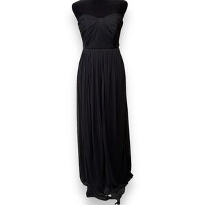 David’s Bridal Elegant Black Strapless Formal Empire Waist Maxi Dress